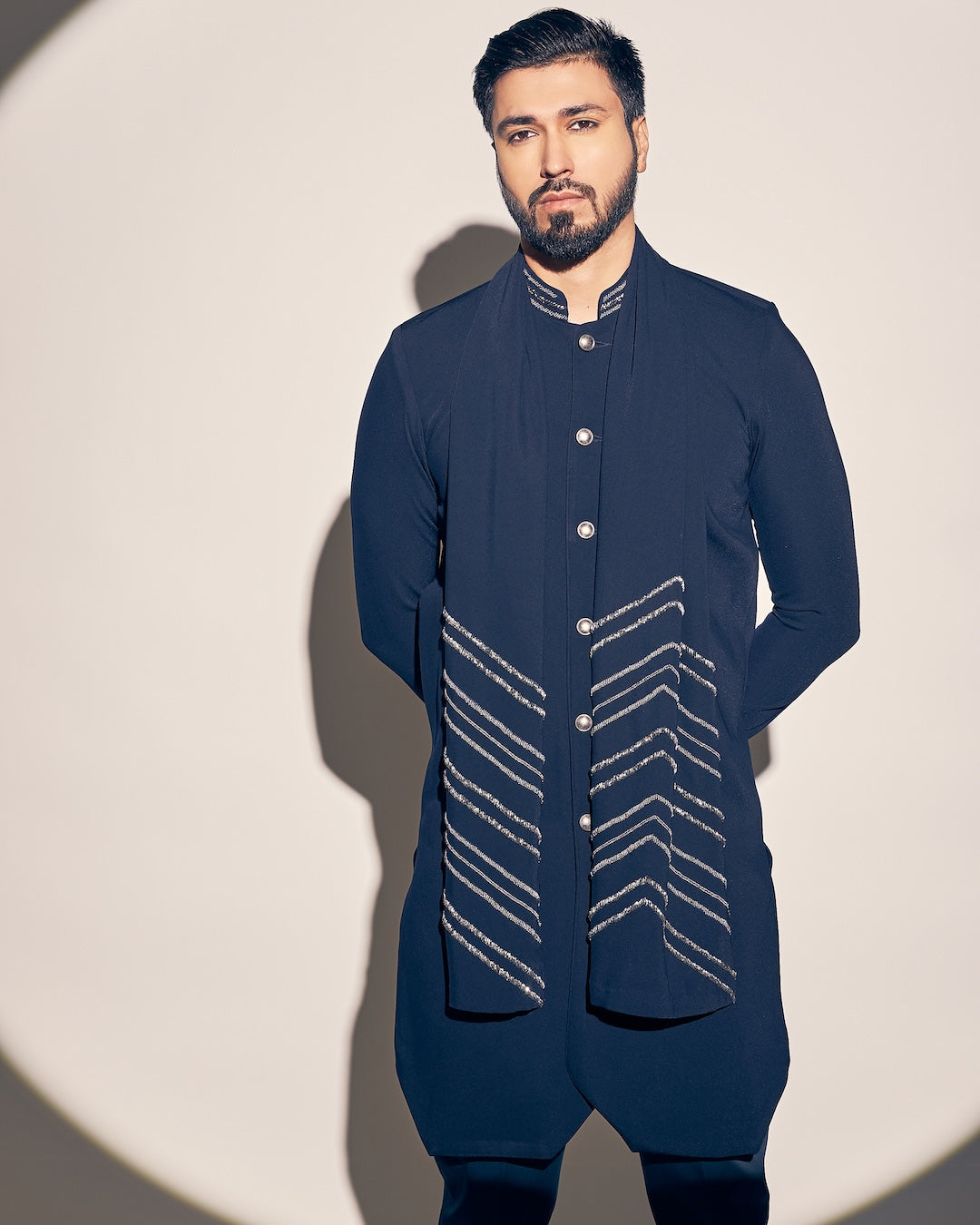 Chevron Kurta Dupatta Set