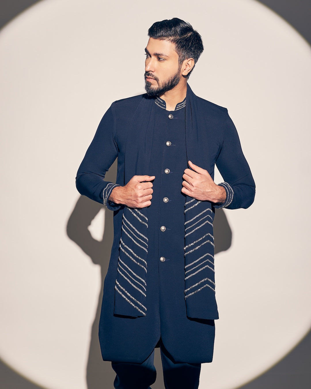 Chevron Kurta Dupatta Set