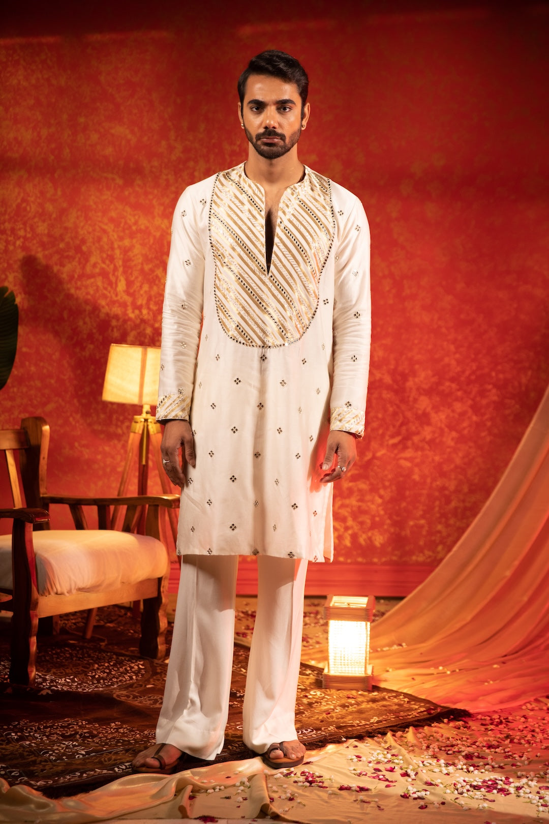 Banarasi Yoke Kurta Set