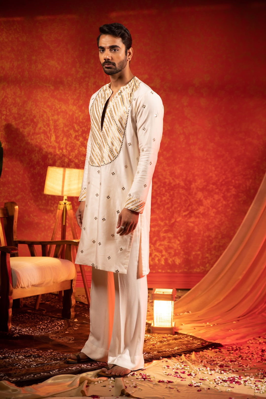 Banarasi Yoke Kurta Set