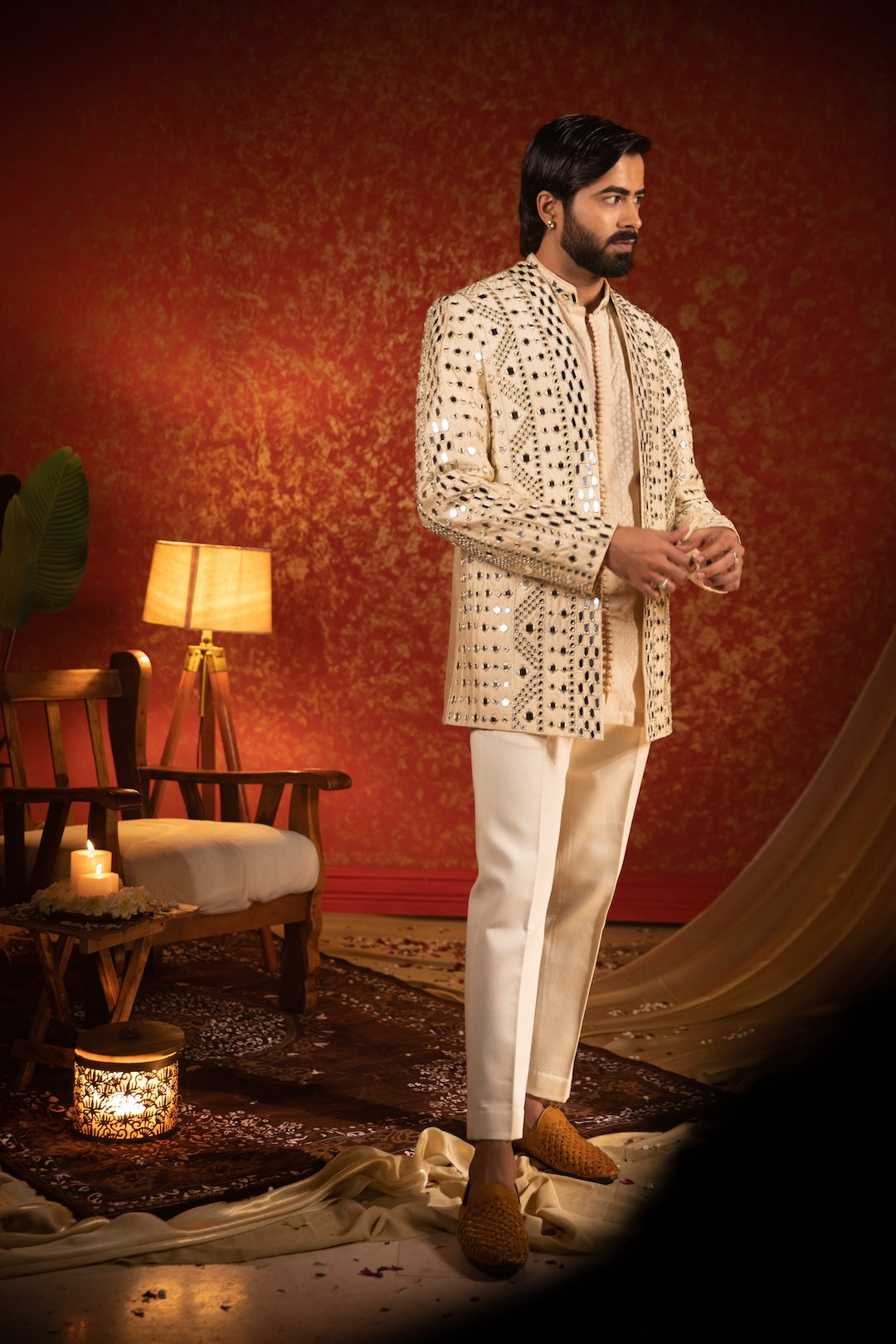 Mirror Burst Open Jacket Set