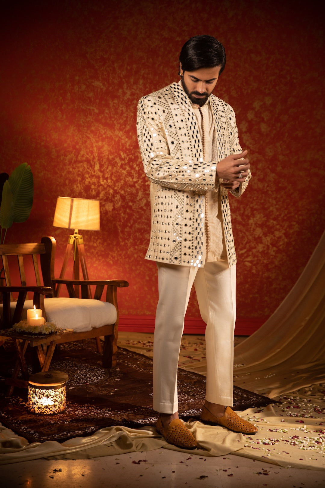 Mirror Burst Open Jacket Set