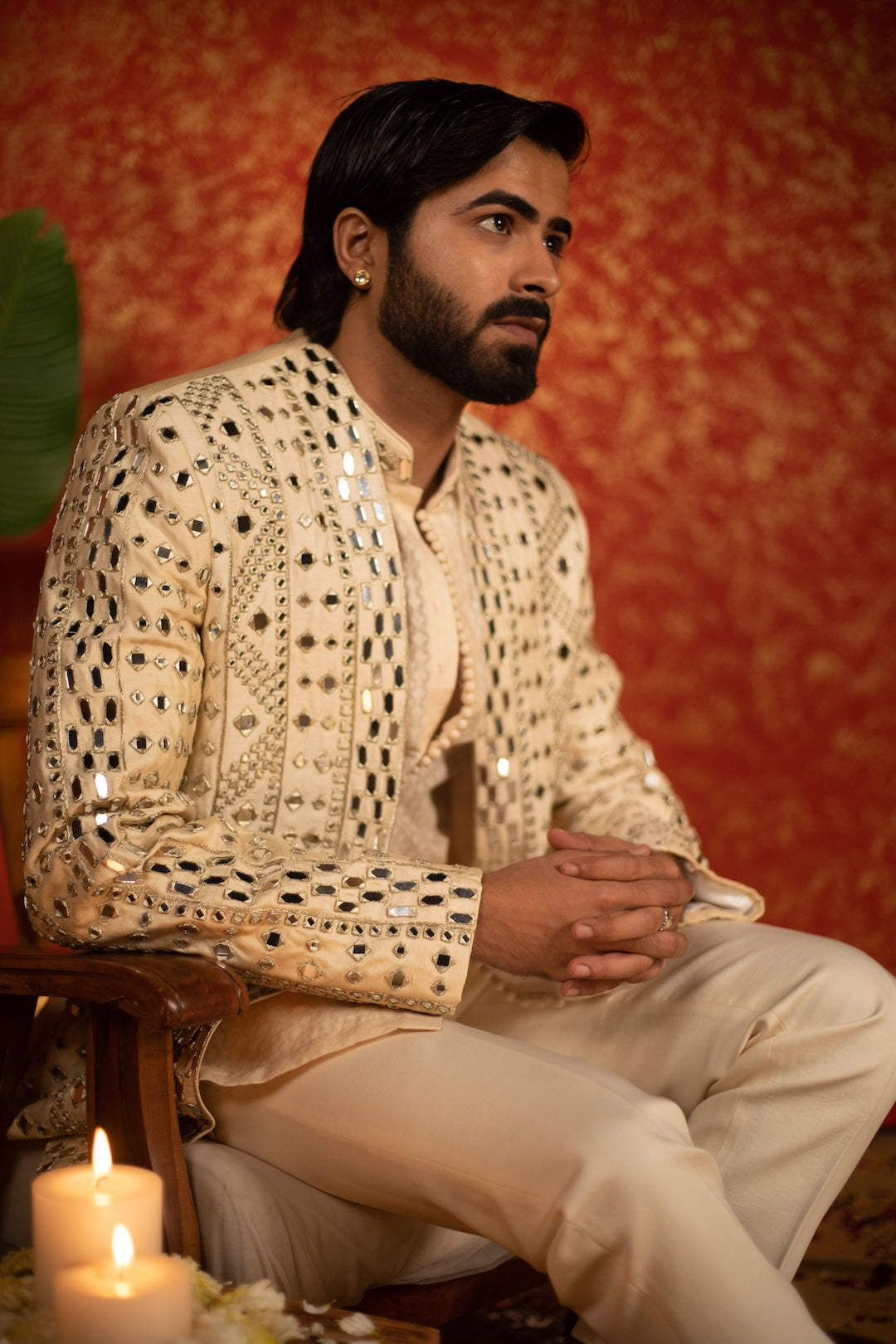 Mirror Burst Open Jacket Set