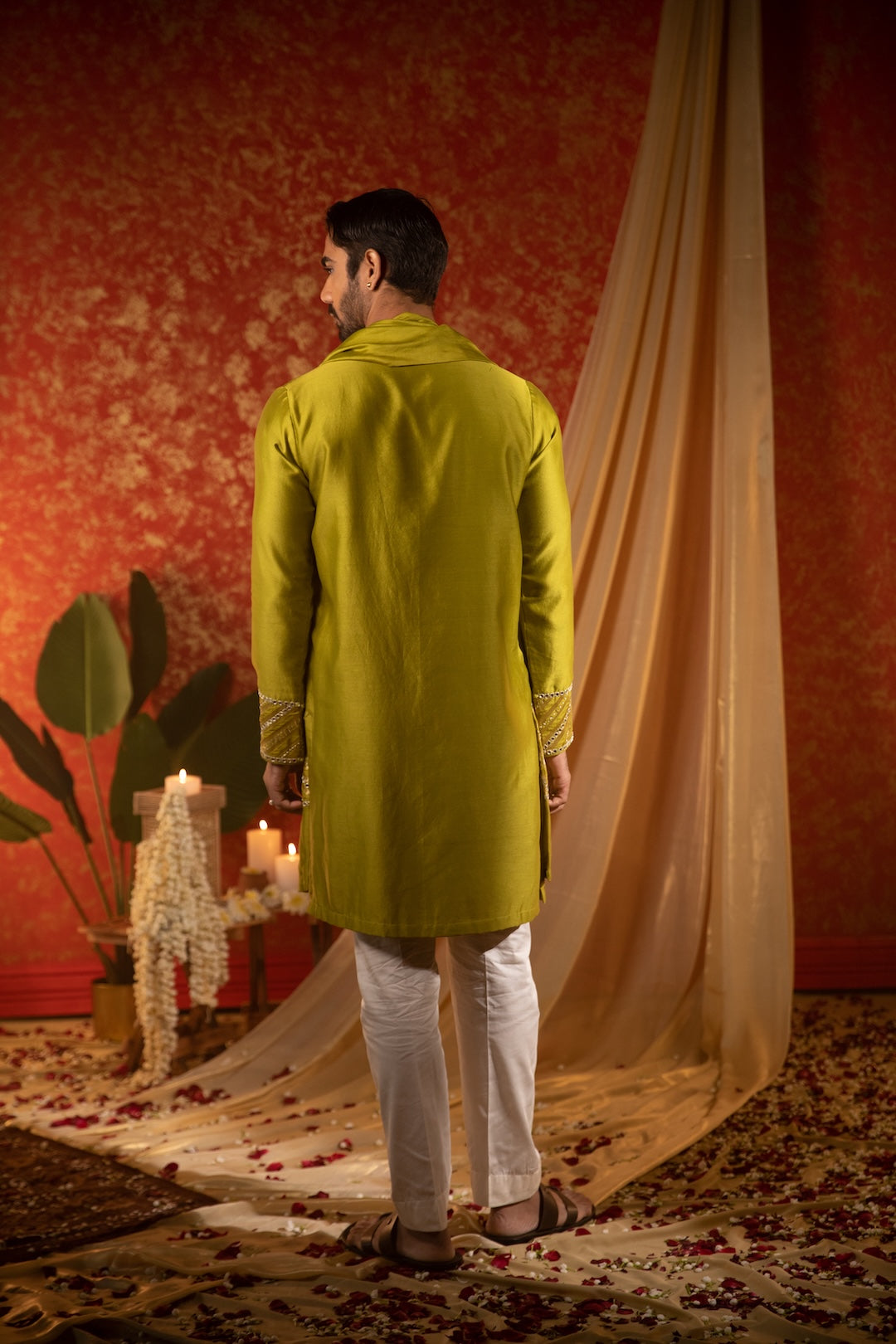 Banarasi Patch Work Kurta Stole Set