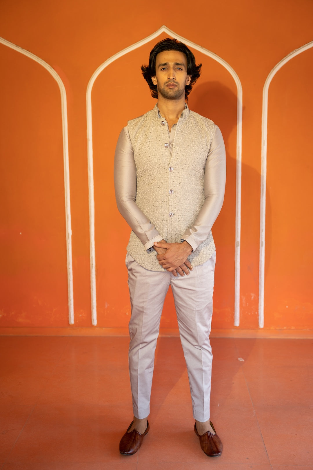 Champagne Long Bandi Set