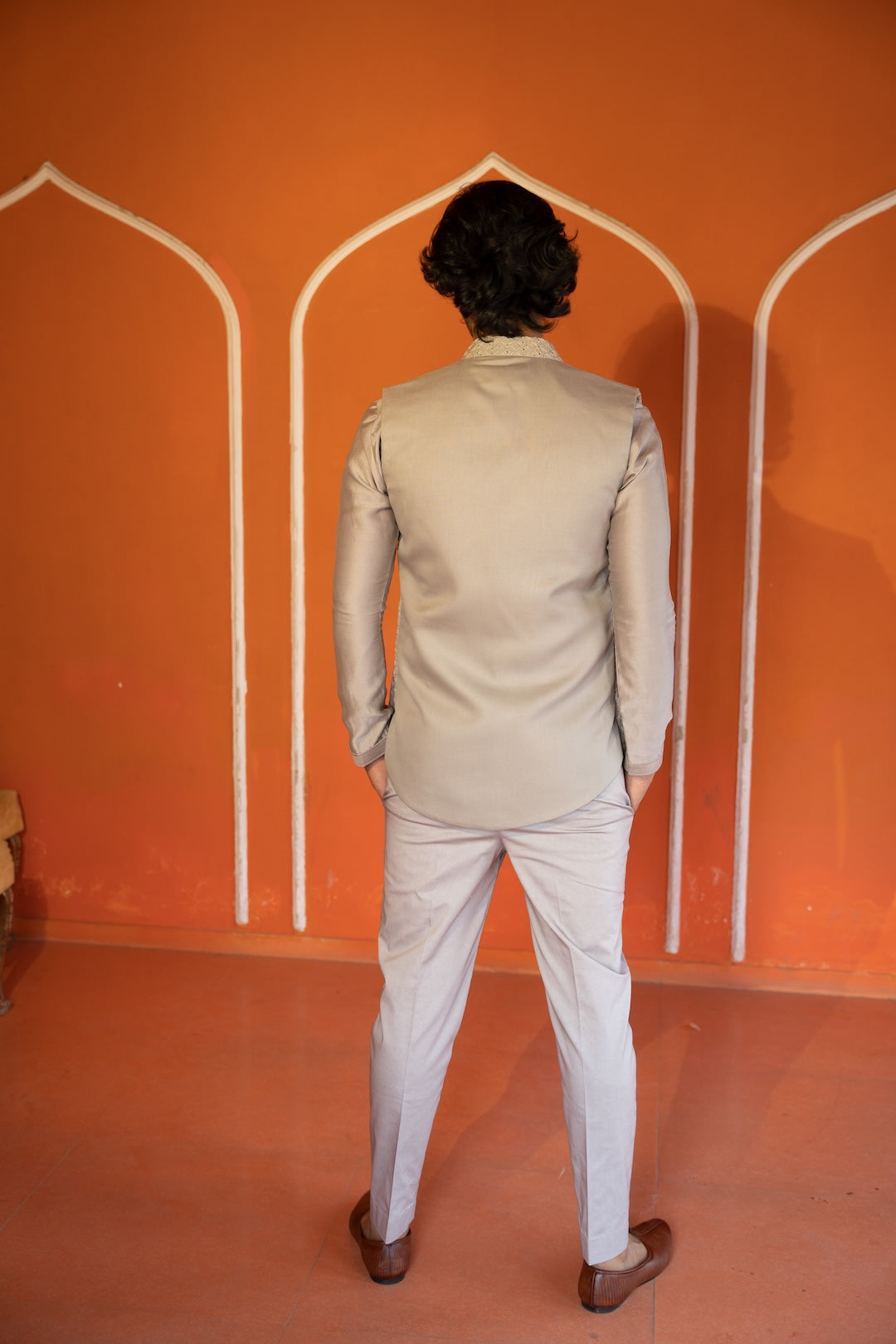 Champagne Long Bandi Set