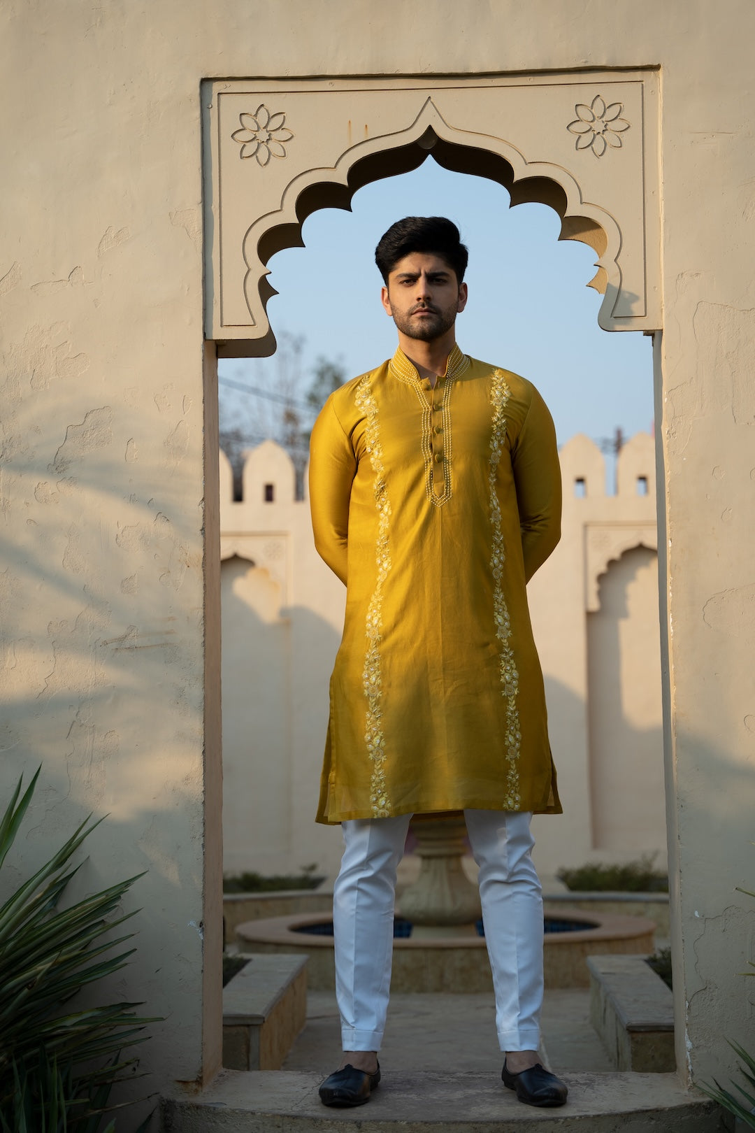 Mustard Panel Kurta