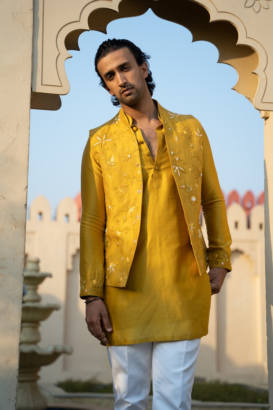 Mustard Shades Of Summer Bandi Set