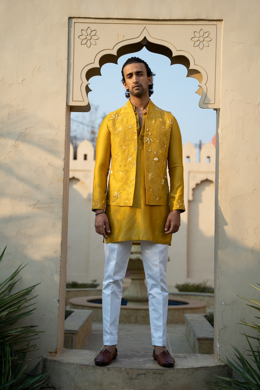 Mustard Shades Of Summer Bandi Set