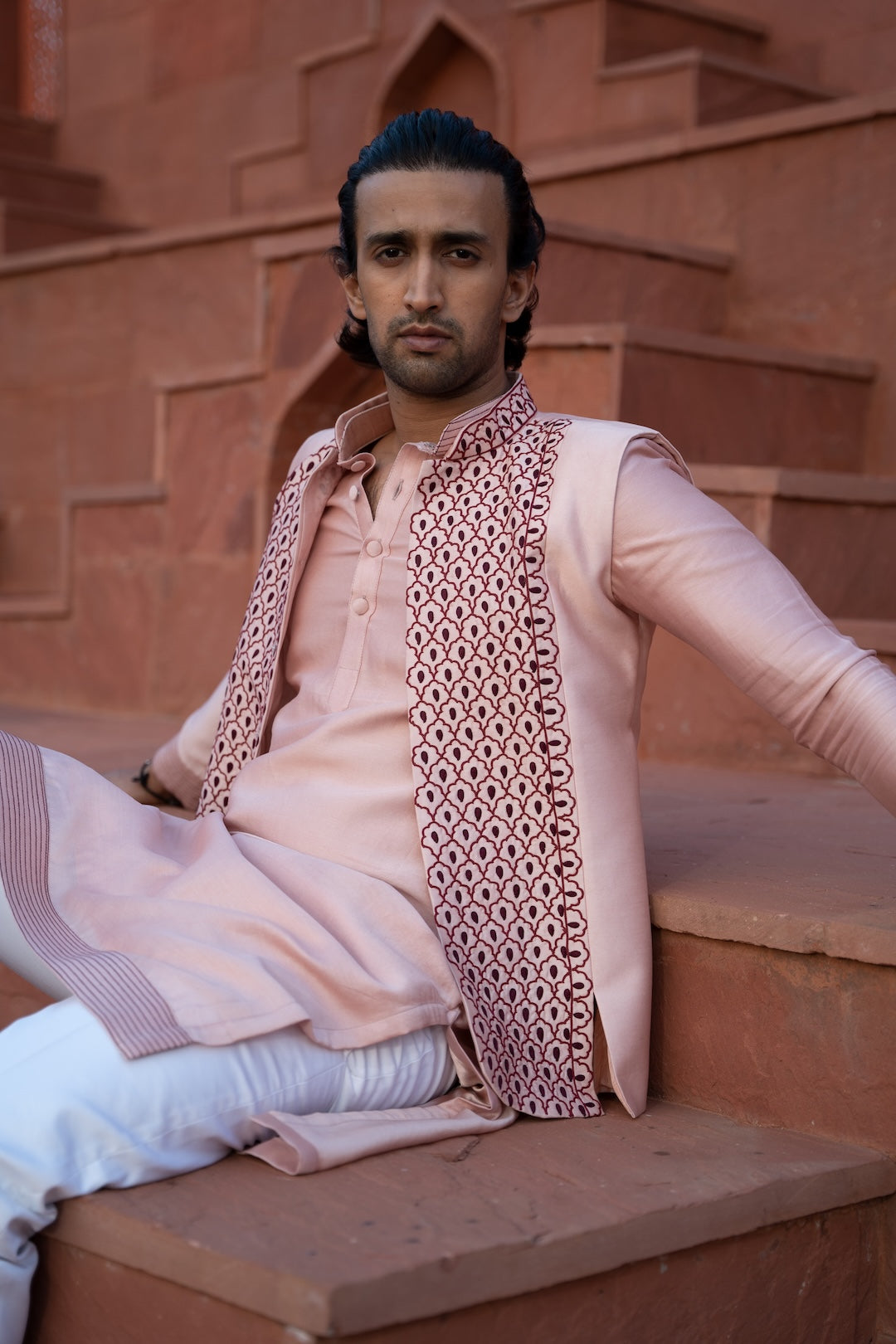 Powder Pink Mahal Bandi Set