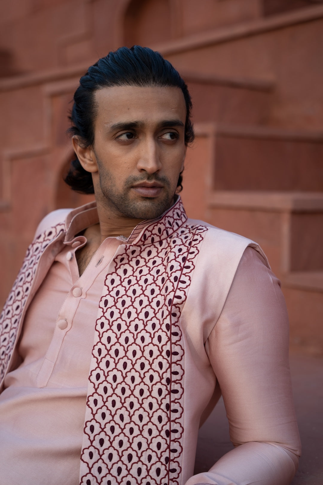 Powder Pink Mahal Bandi Set