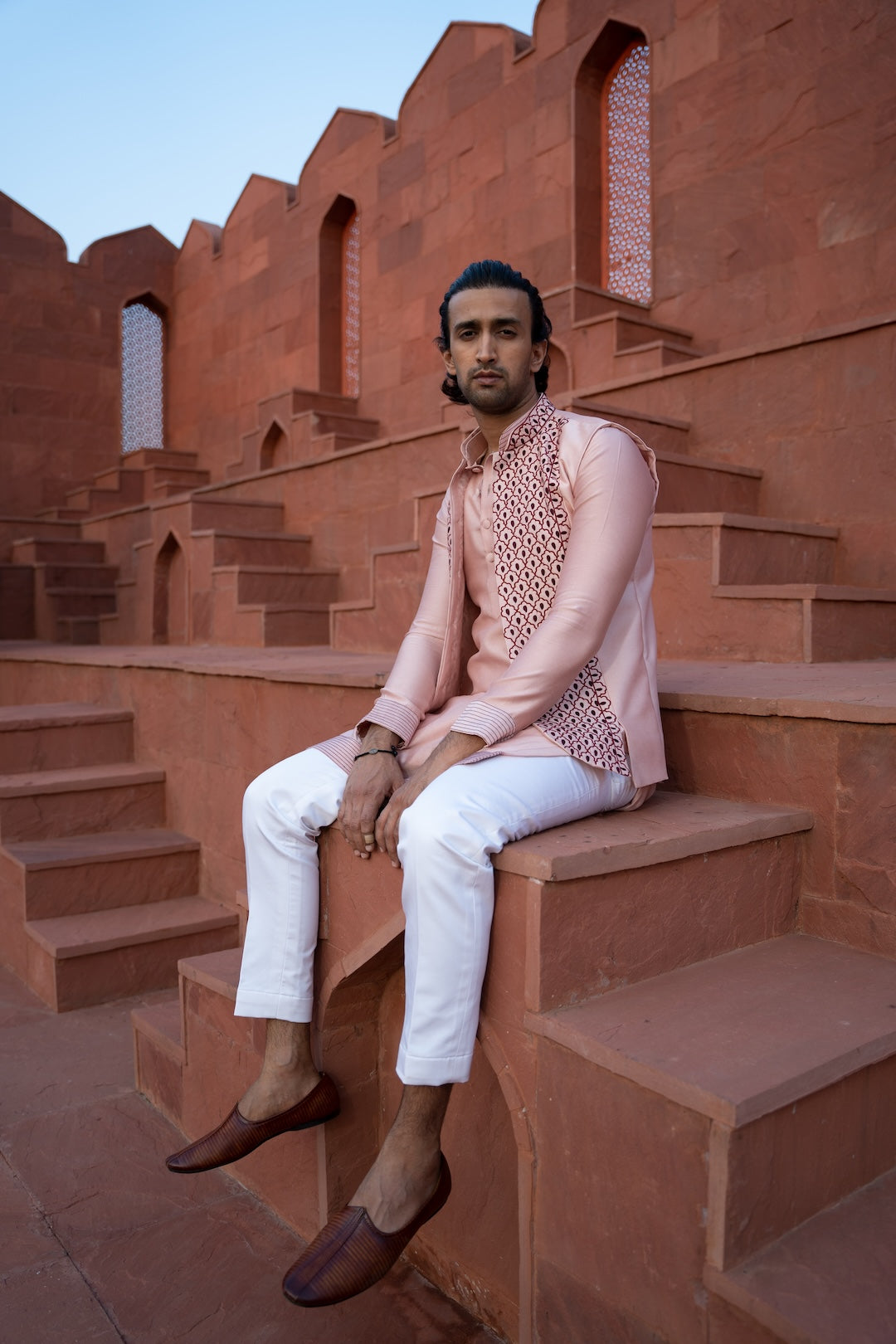 Powder Pink Mahal Bandi Set