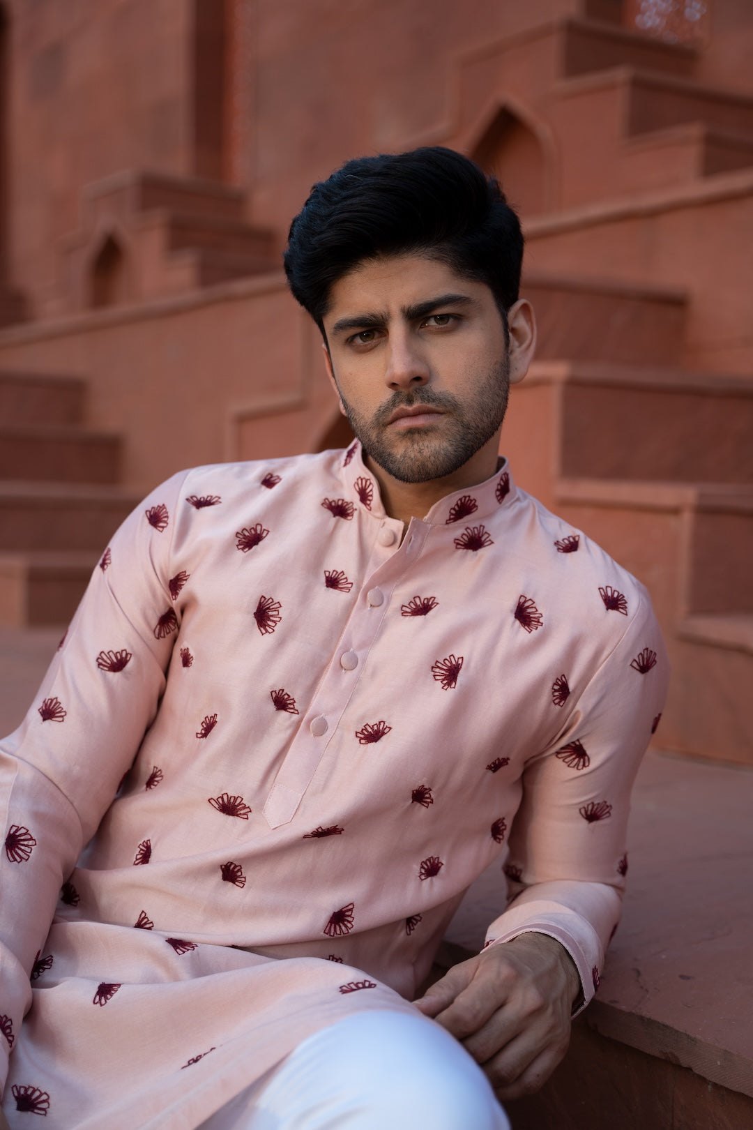 Powder Pink Spring Kurta Set