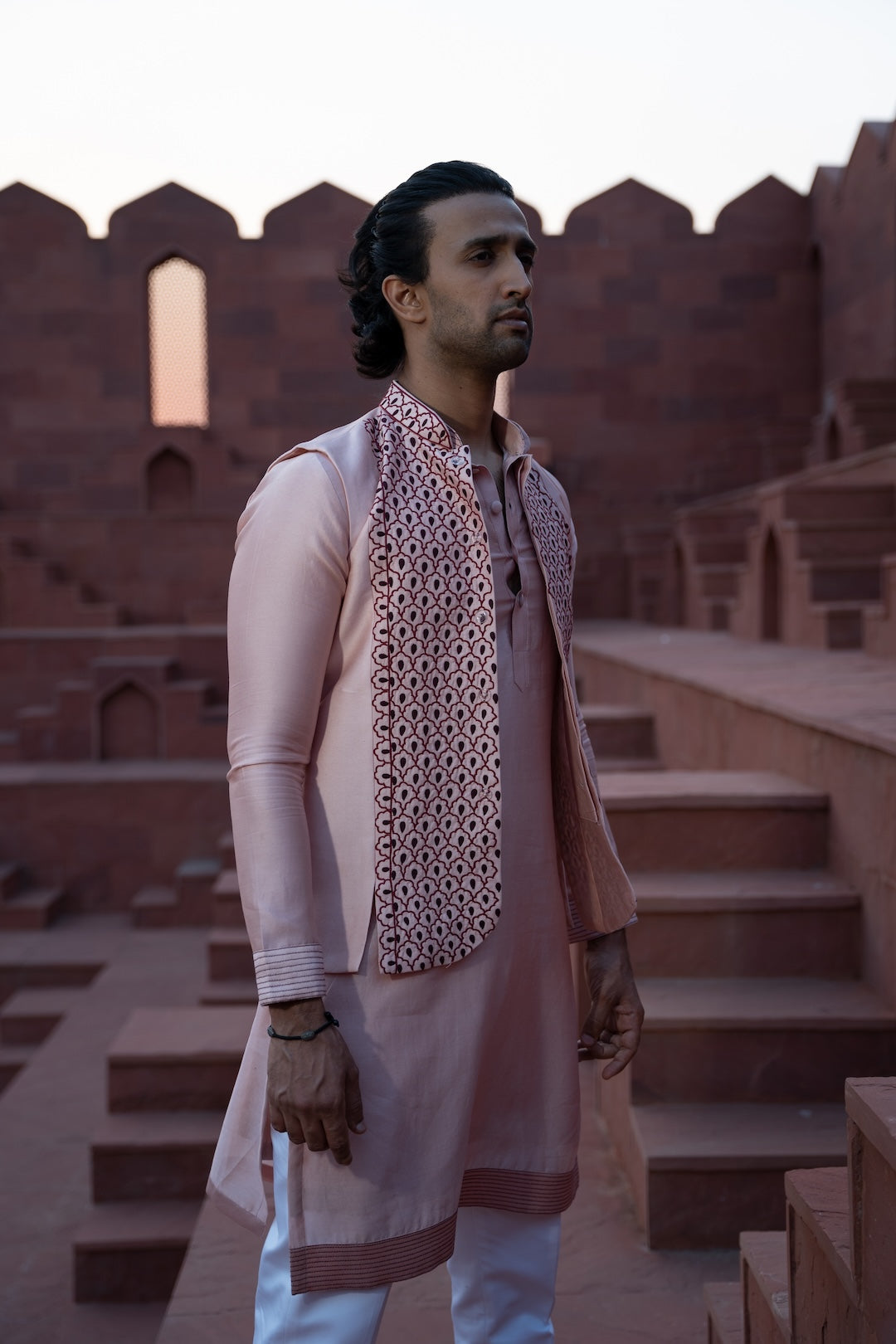 Powder Pink Mahal Bandi Set