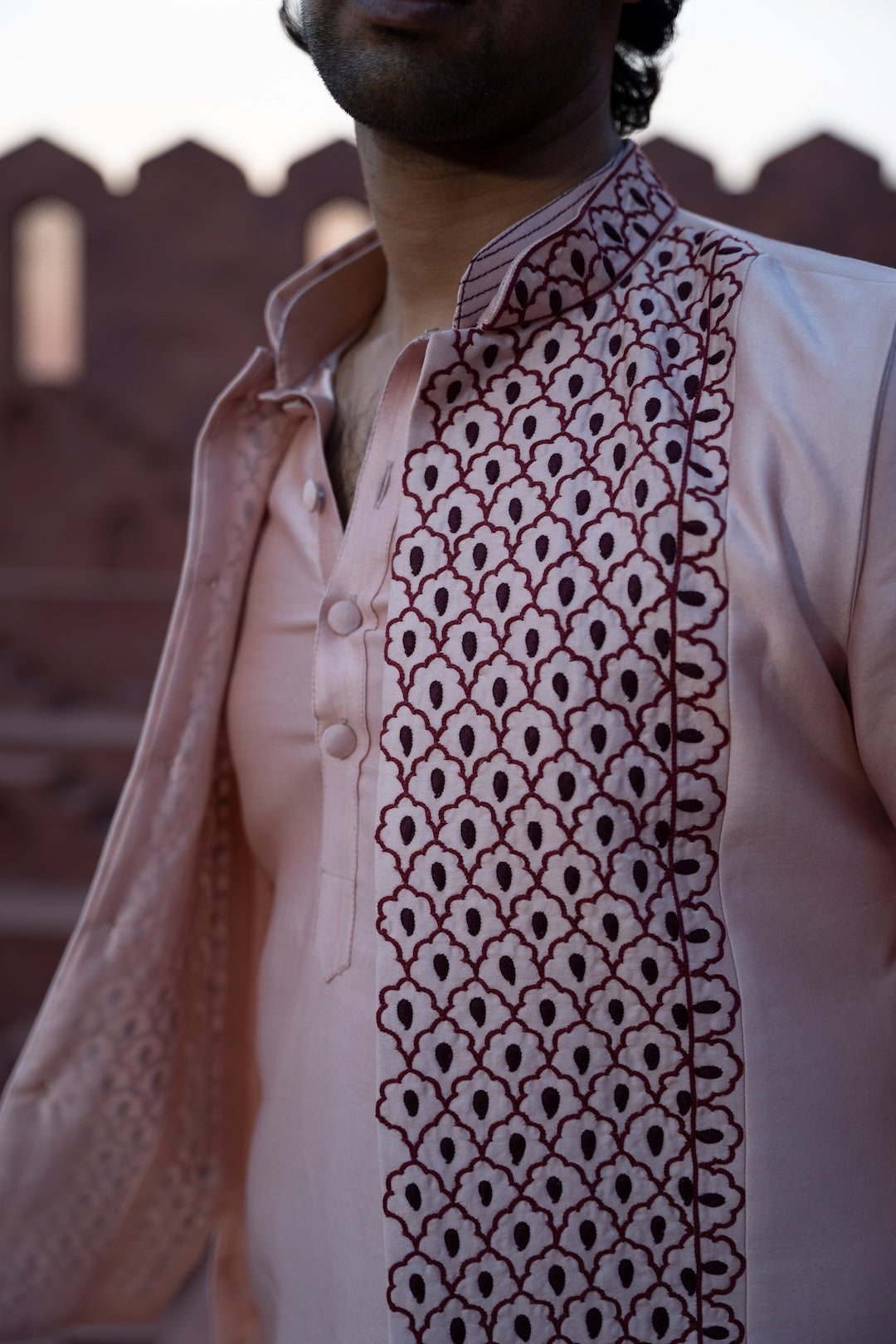 Powder Pink Mahal Bandi Set