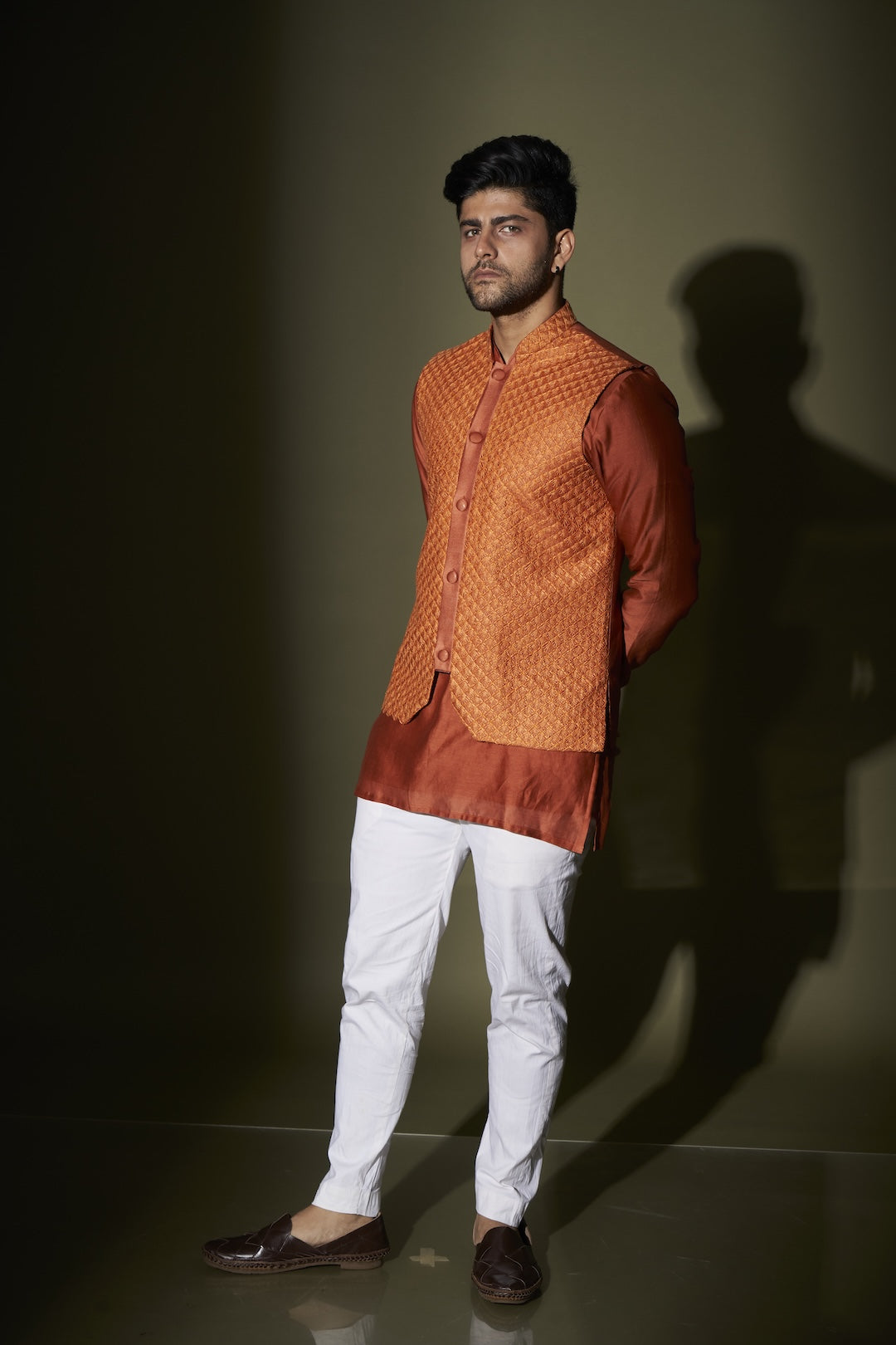 Square Web Bandi Kurta Set