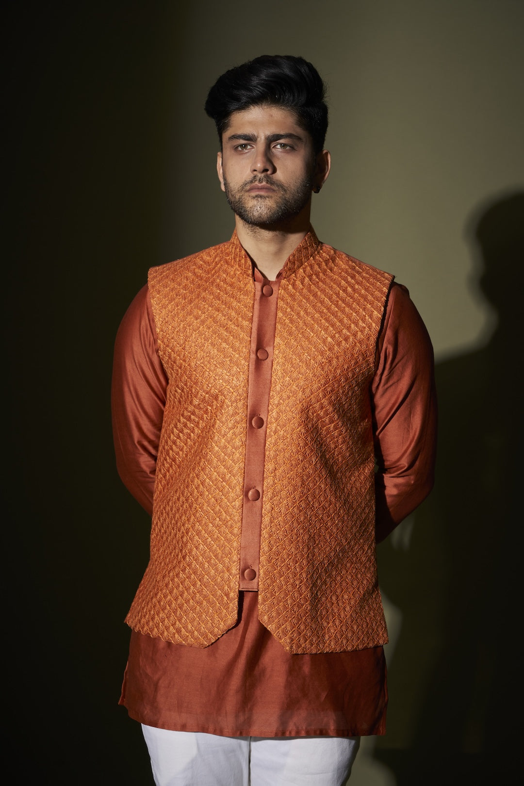 Square Web Bandi Kurta Set