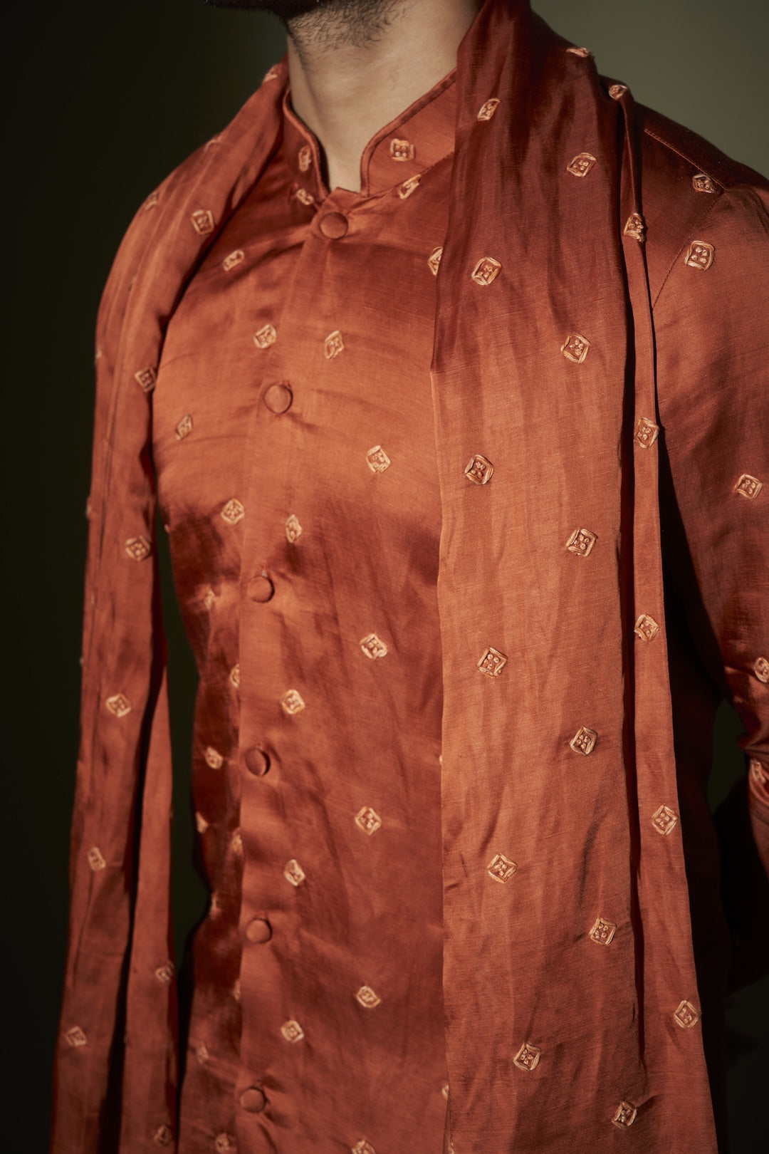 Square Web Bandi Kurta Set