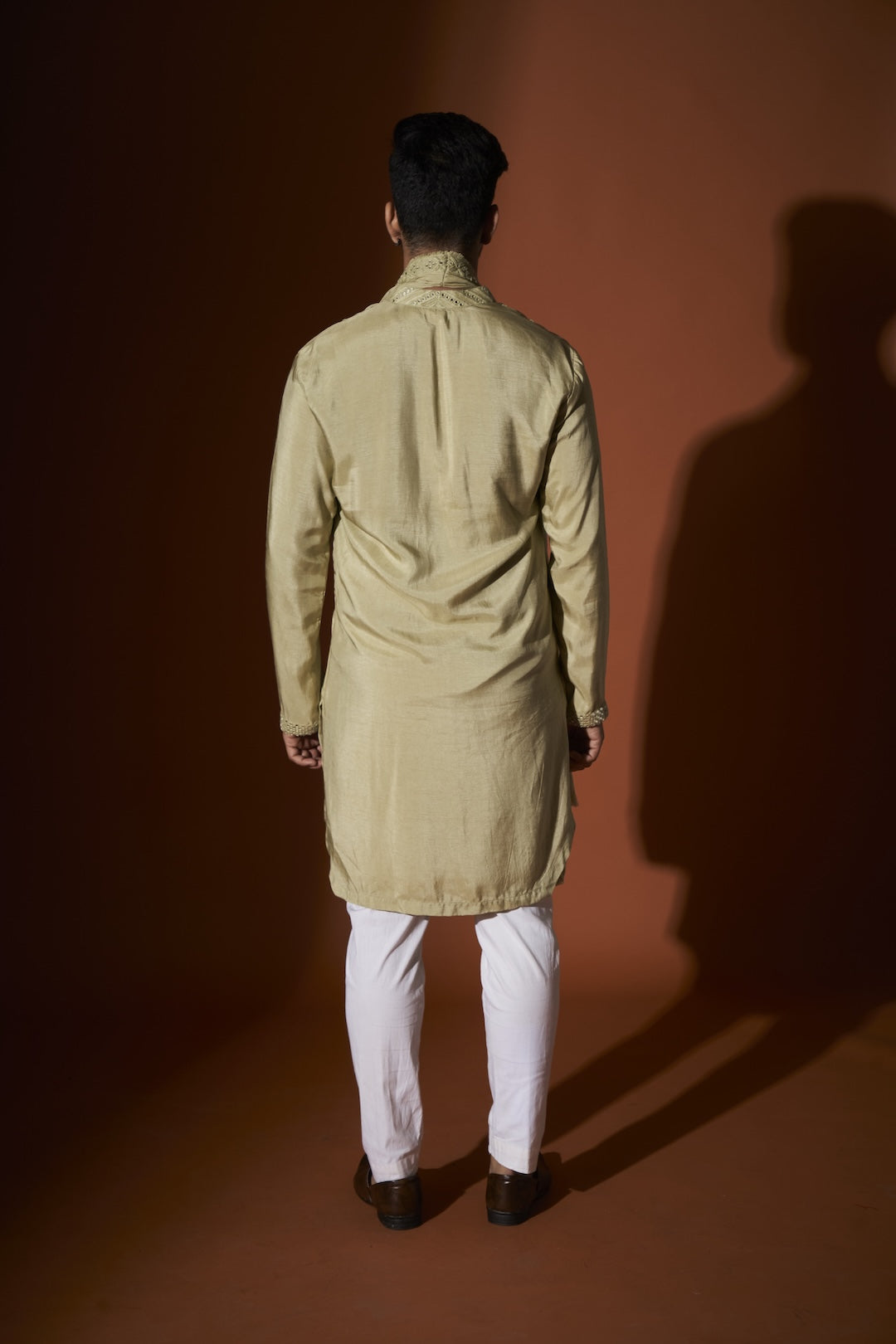 Pre Draped Stole & Kurta Set