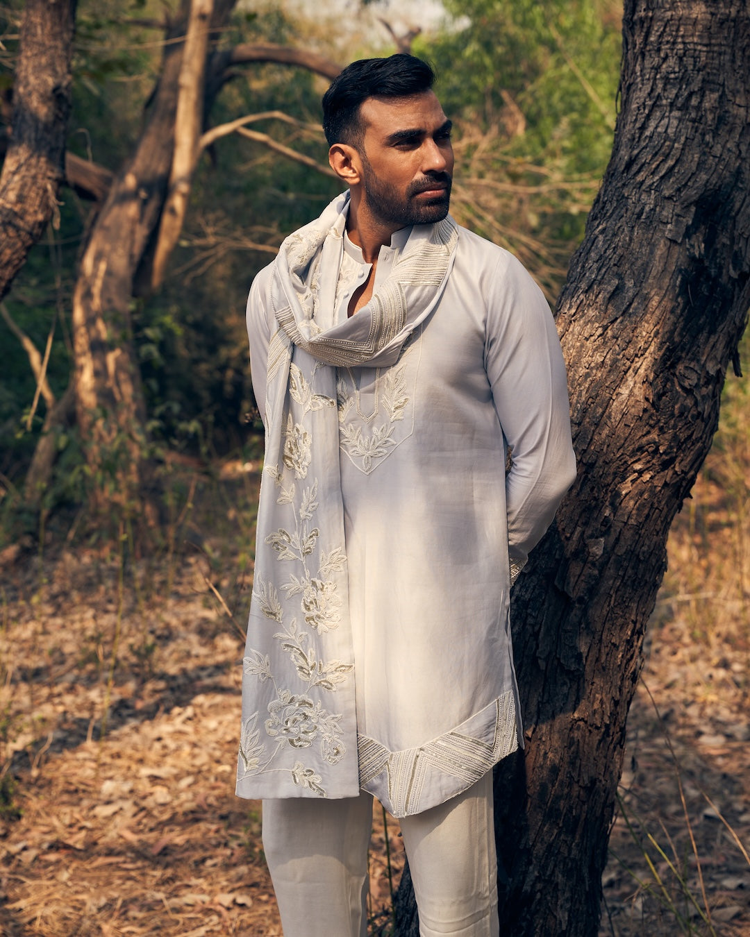 Ice Bath Kurta Stole Set