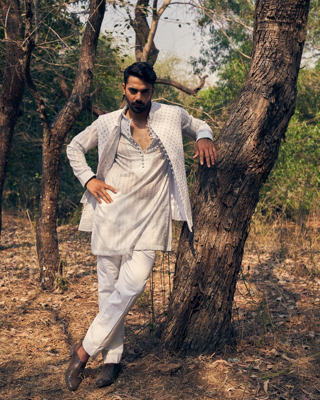 French Knot Kurta Bandi Set