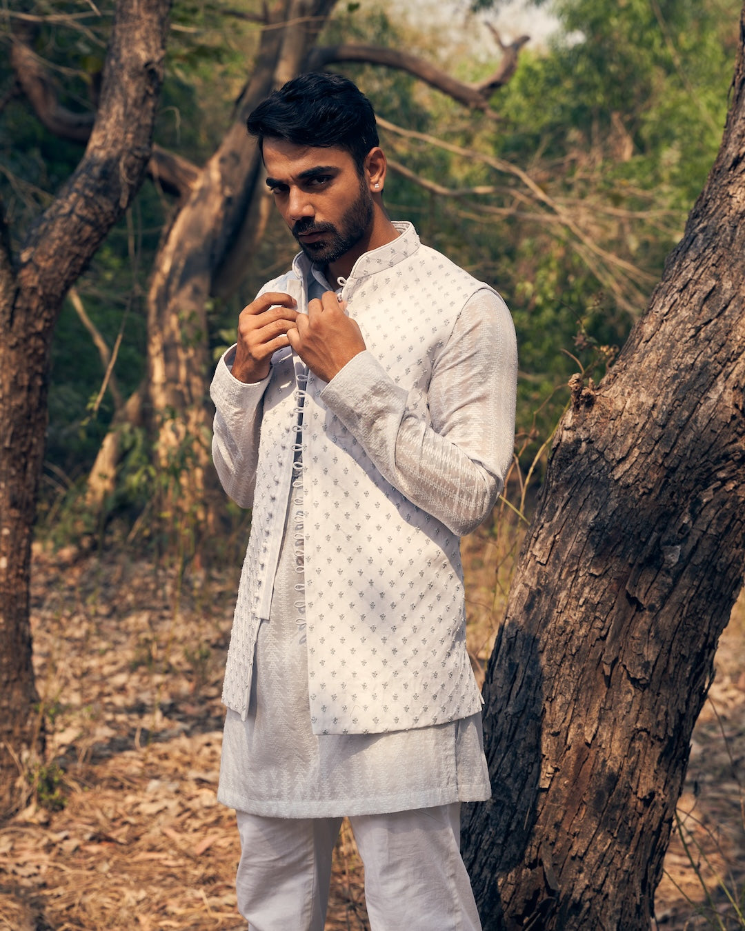 French Knot Kurta Bandi Set