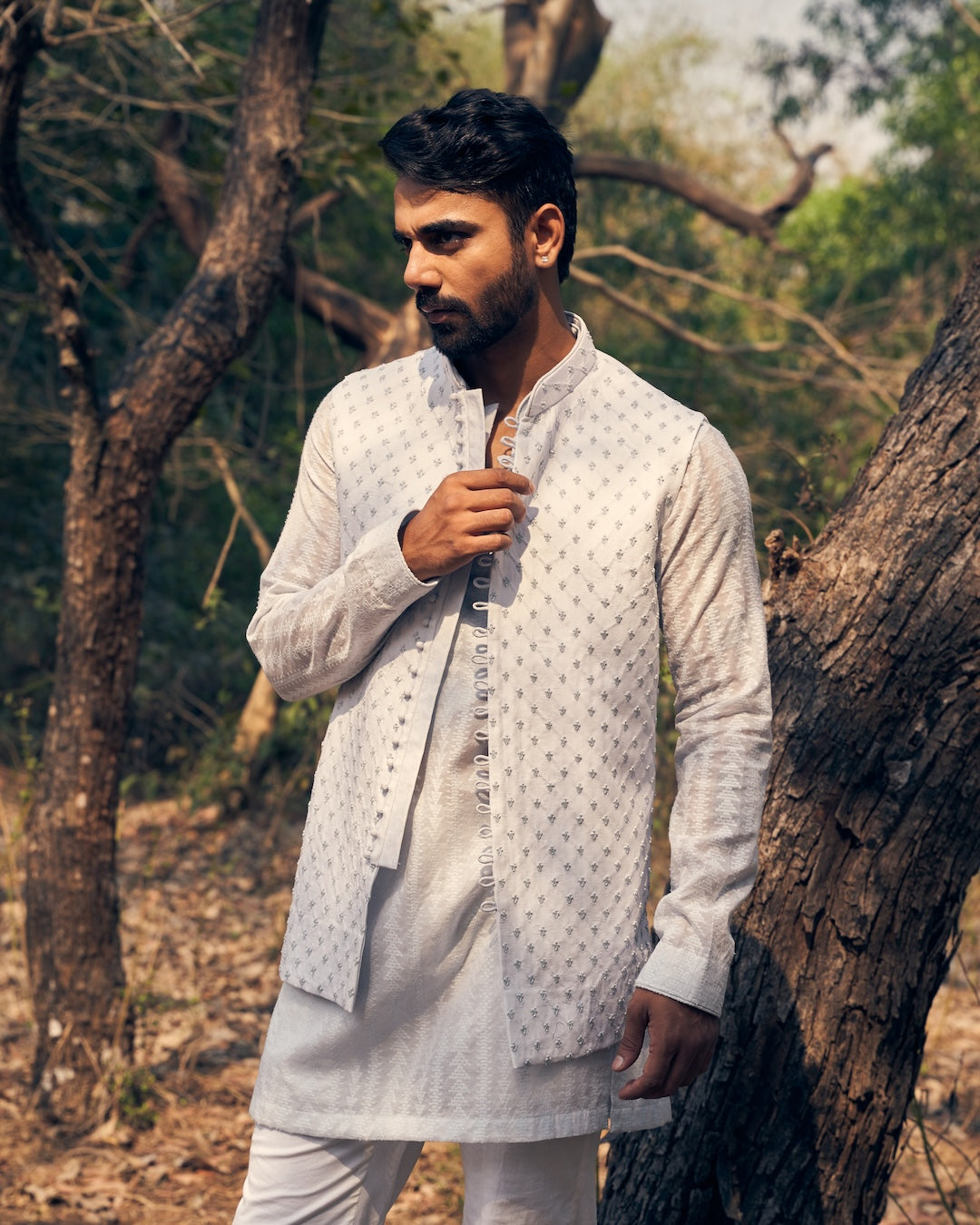 French Knot Kurta Bandi Set