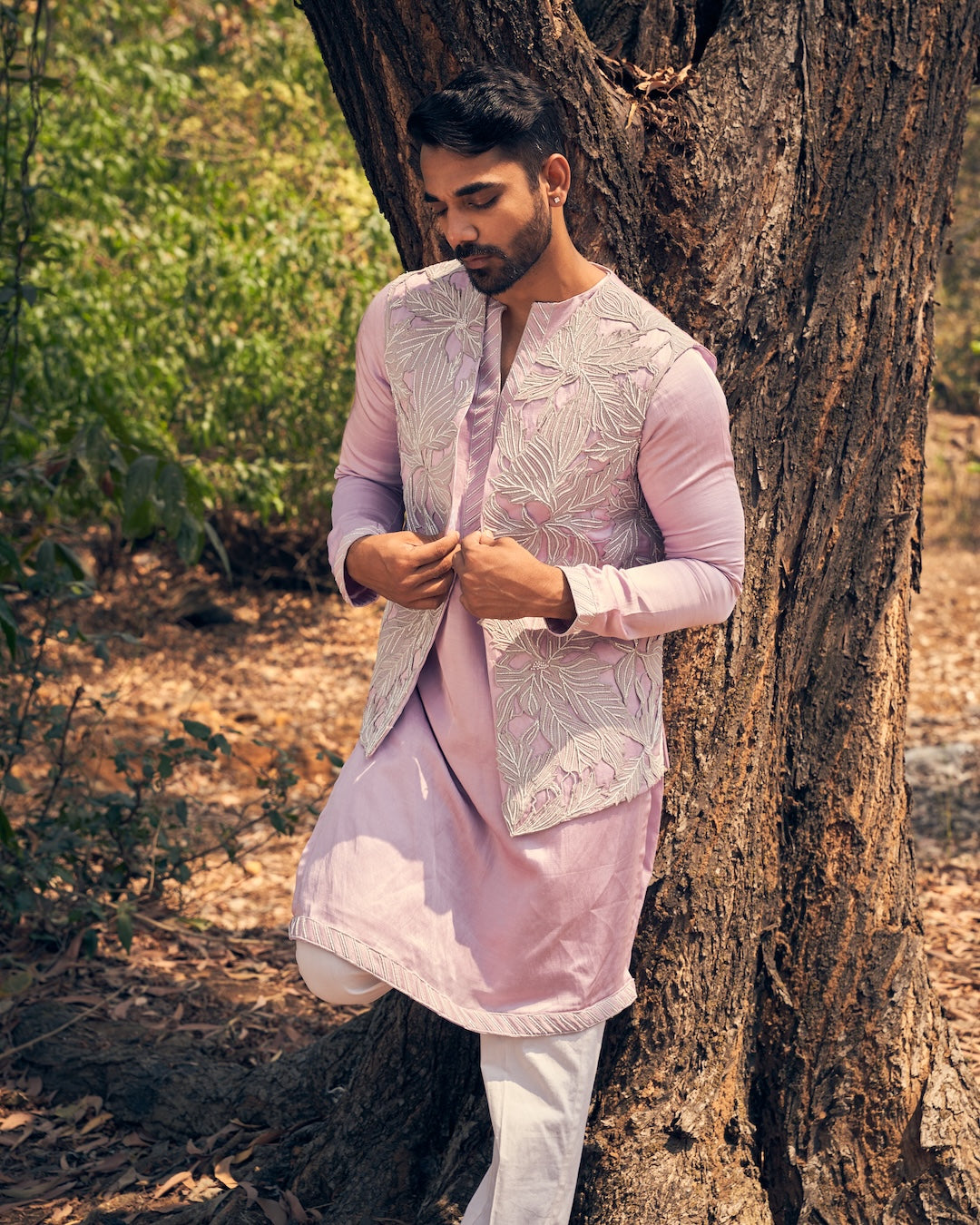 Cutwork Kurta Bandi Set