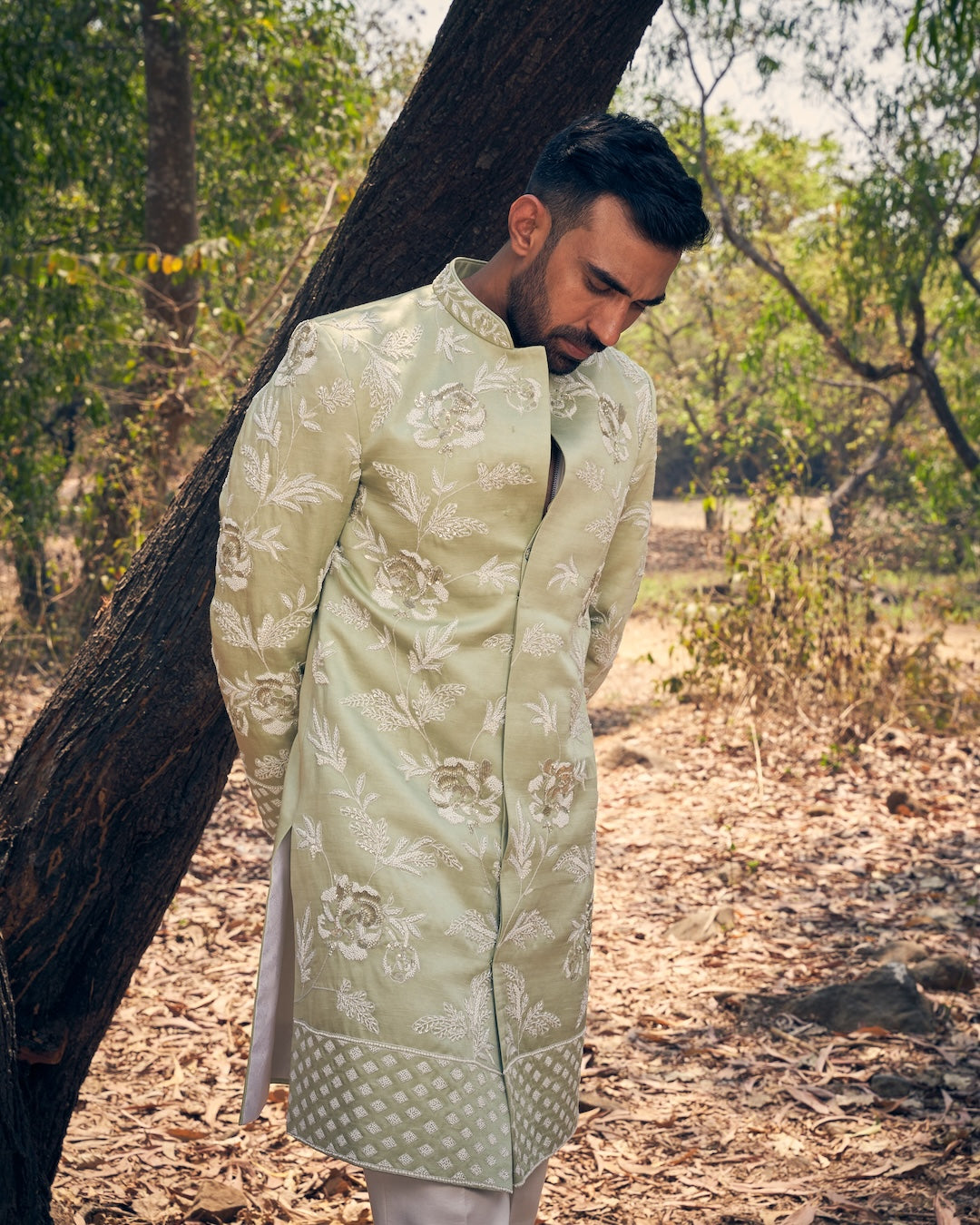 Floral Sherwani Set