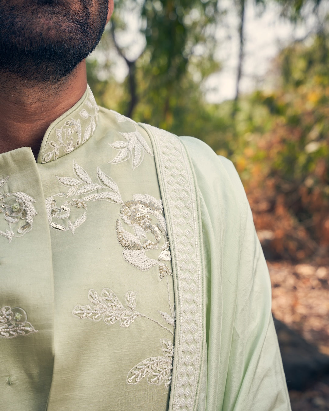 Floral Sherwani Set