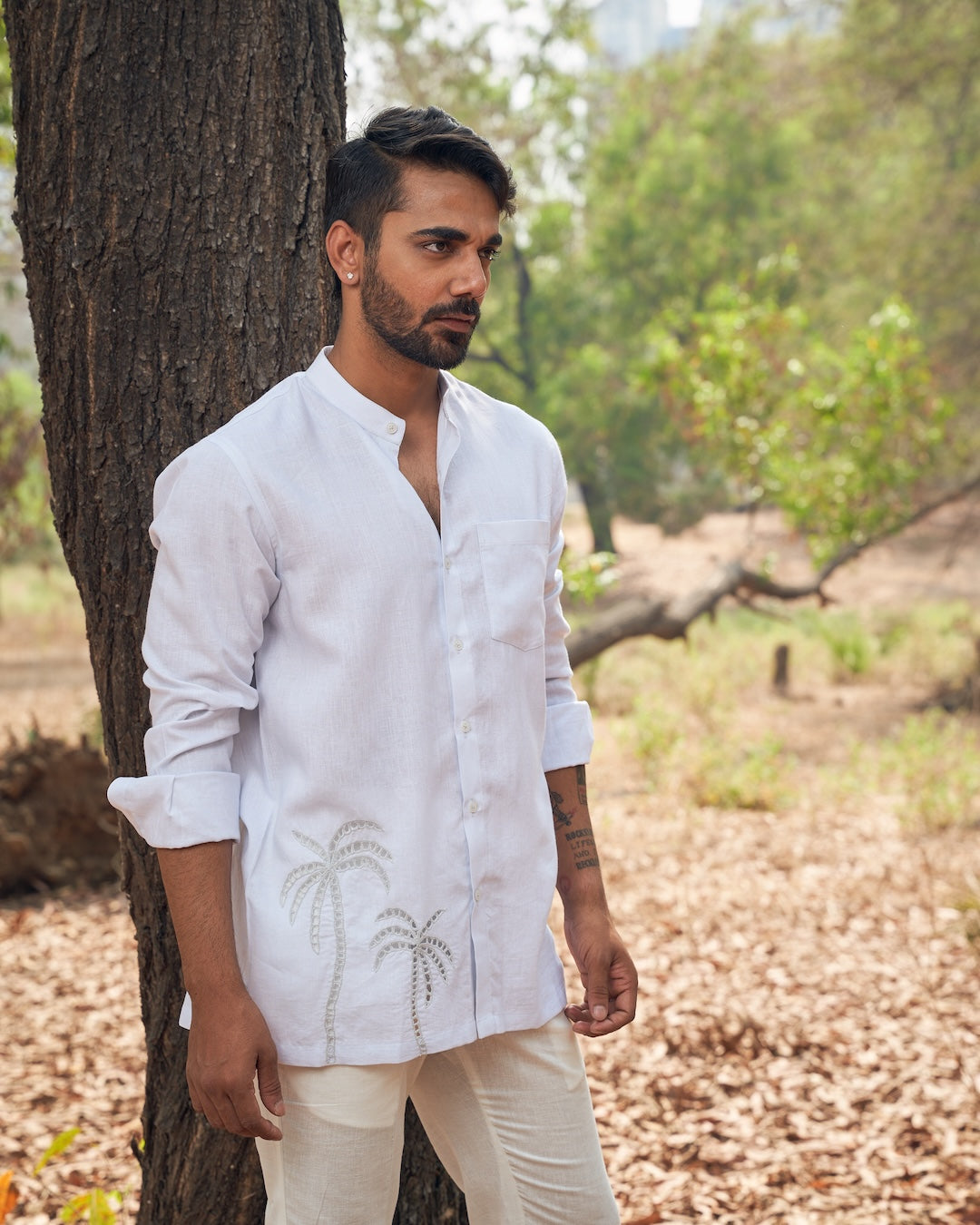 Coconut Tree Linen Shirt