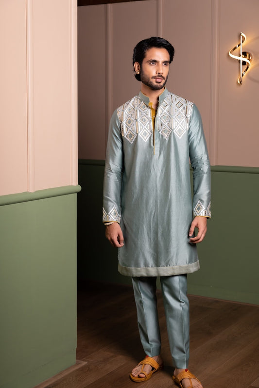 Leather Armour Kurta Set