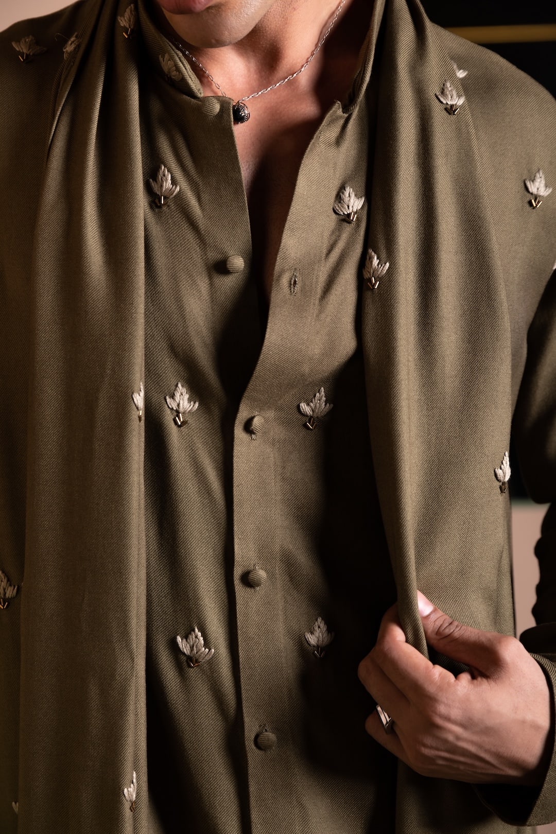 Lotus Kurta With Stole Set