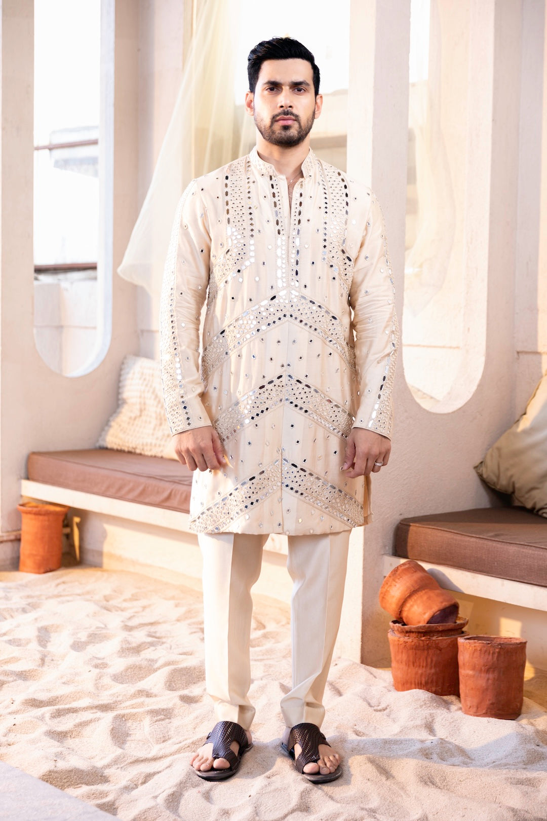 New Heavy Mirror Kurta Set
