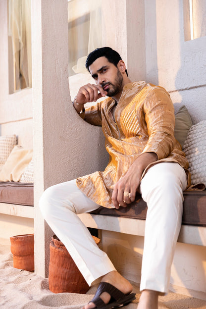 Tissue Pocket Kurta Set