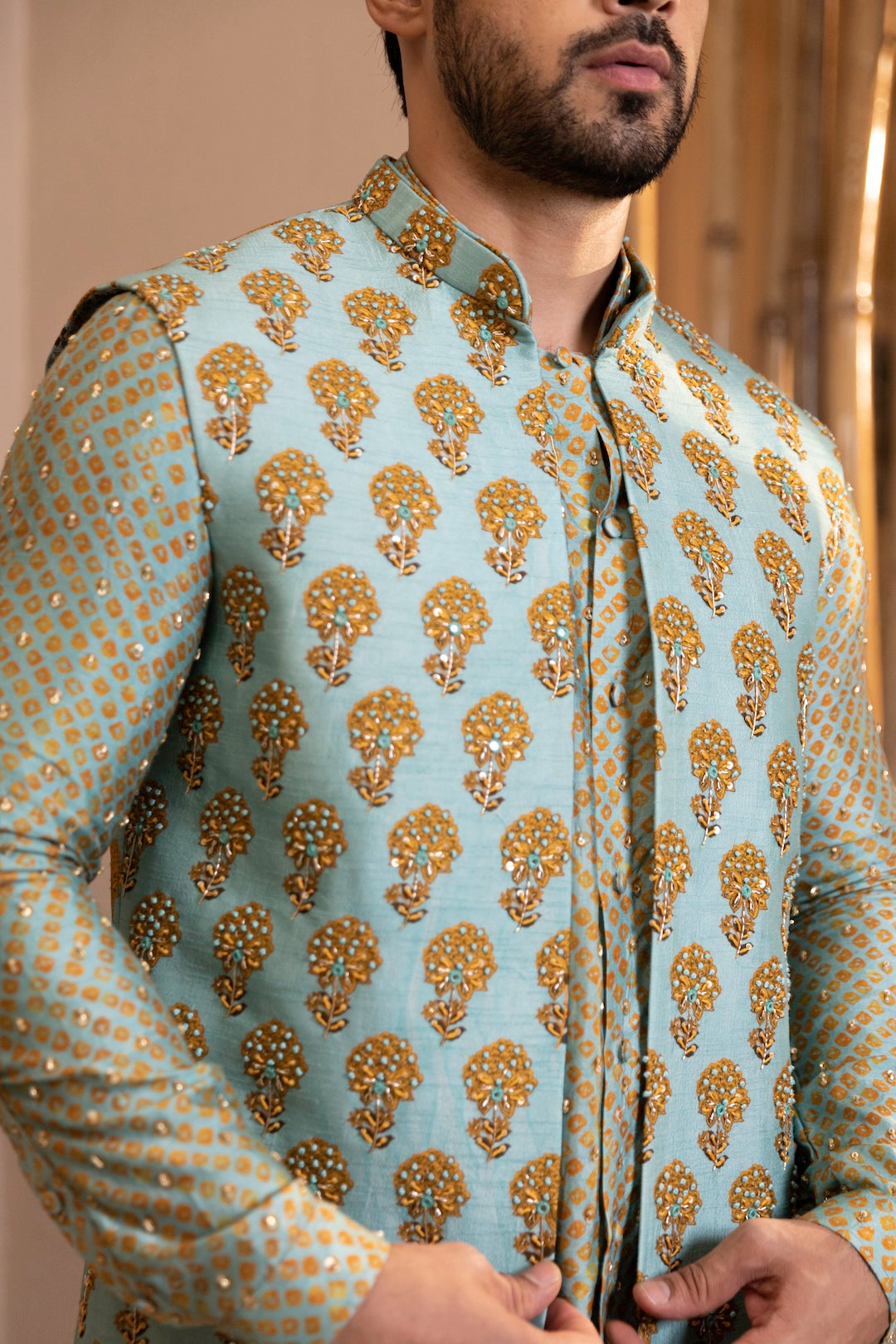 Bandhani Bonsai Kurta Bandi Set