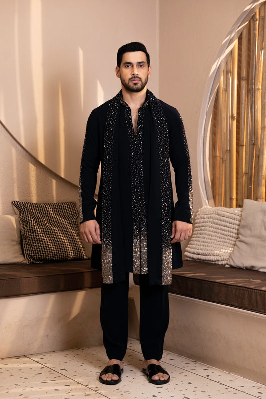Glitterfall Kurta Stole Set