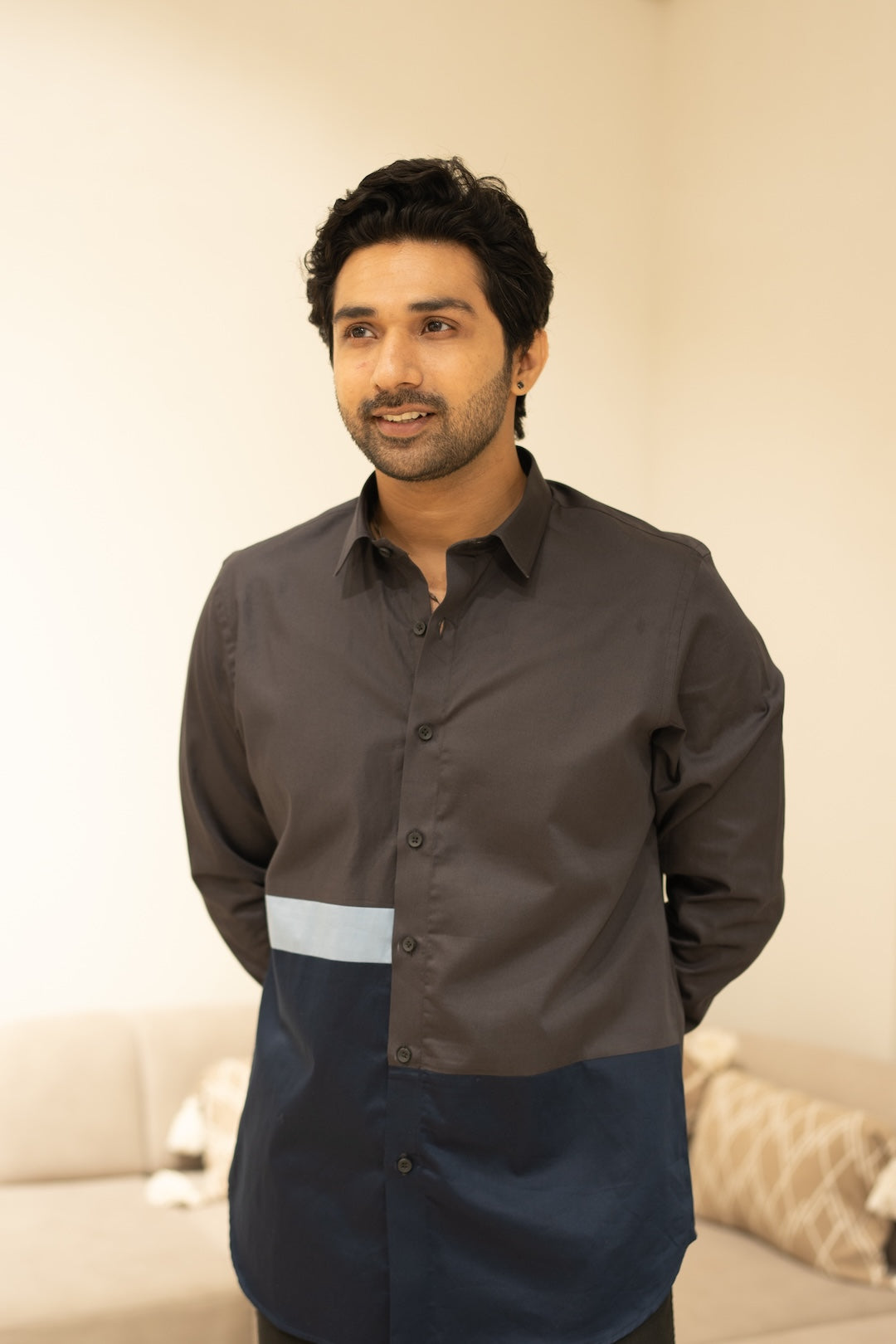 Bottom Colour Block Shirt