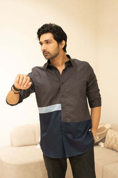 Bottom Colour Block Shirt