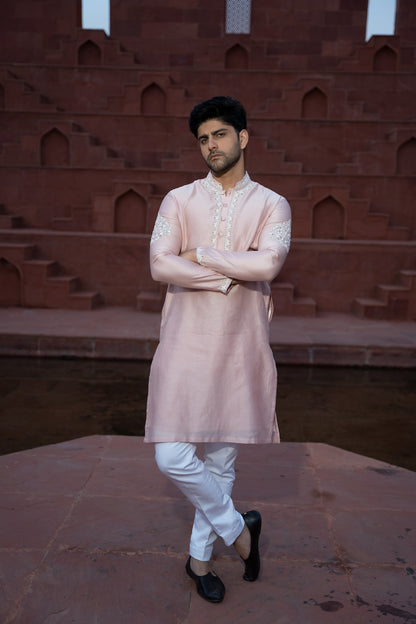Powder Pink Majestic Kurta