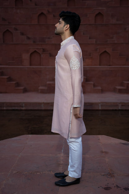 Powder Pink Majestic Kurta