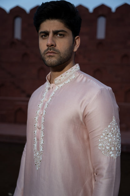 Powder Pink Majestic Kurta