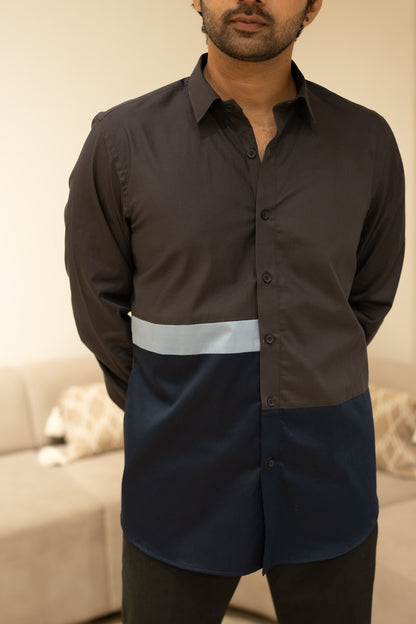 Bottom Colour Block Shirt