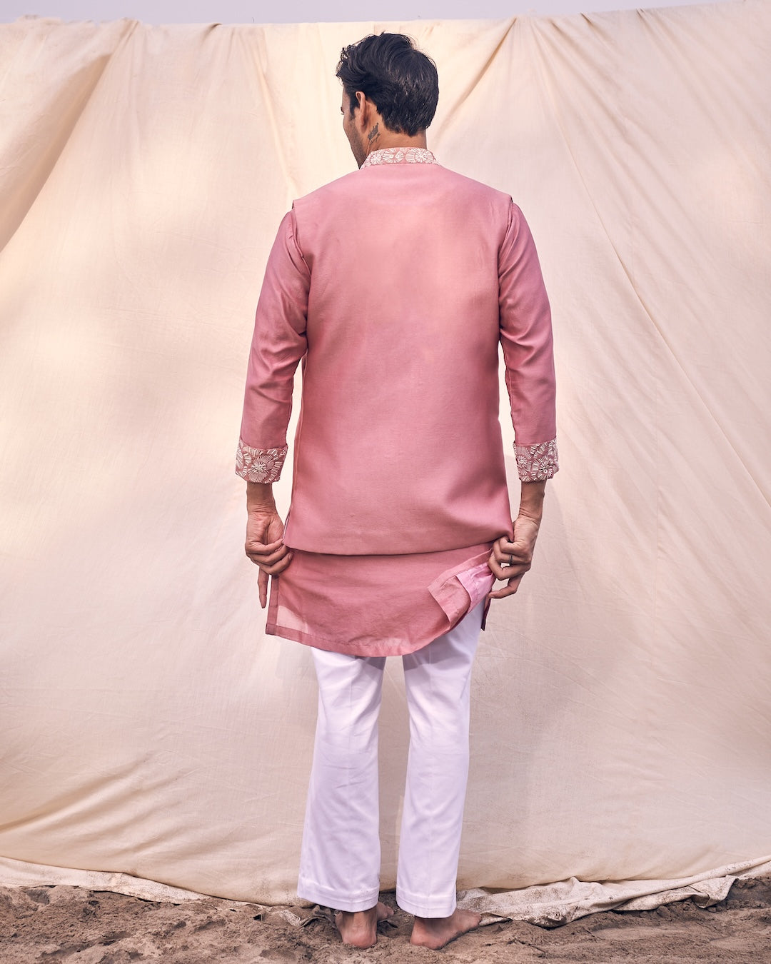 3d Pocket Bandi Set With Rolled Up Sleeves