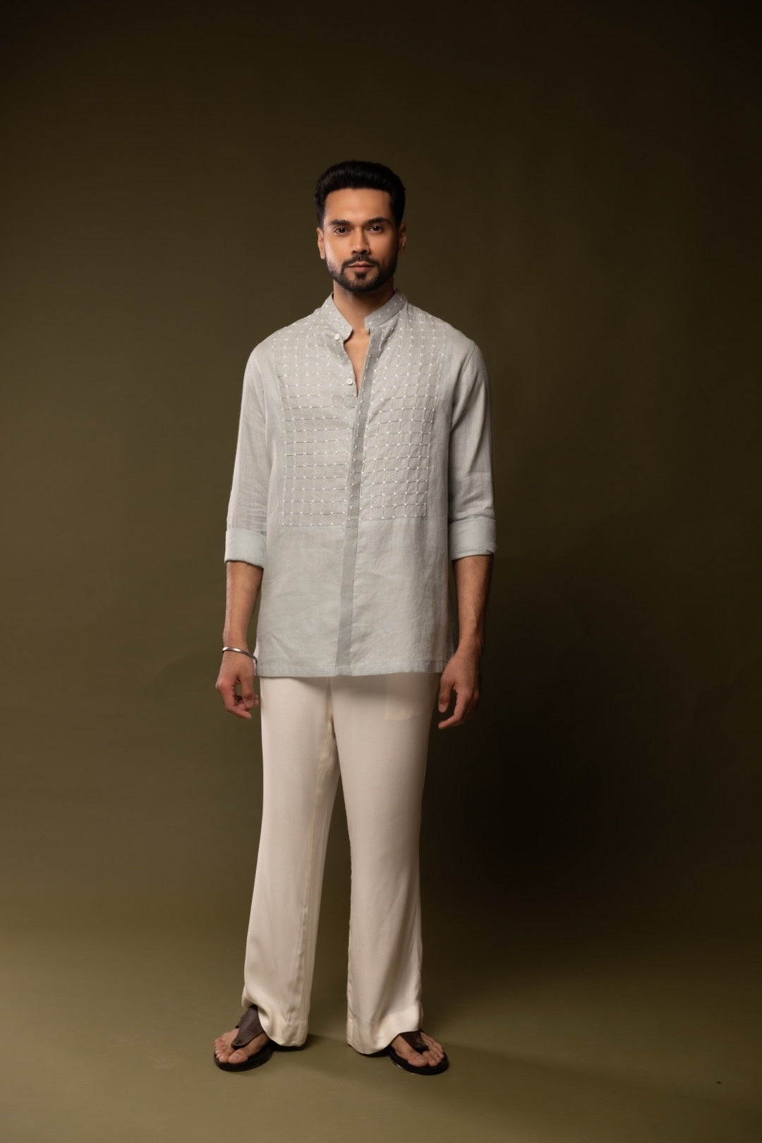 Chessboard Linen Shirt