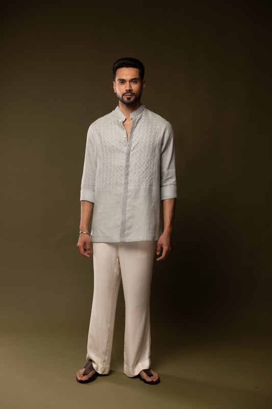 Chessboard Linen Shirt