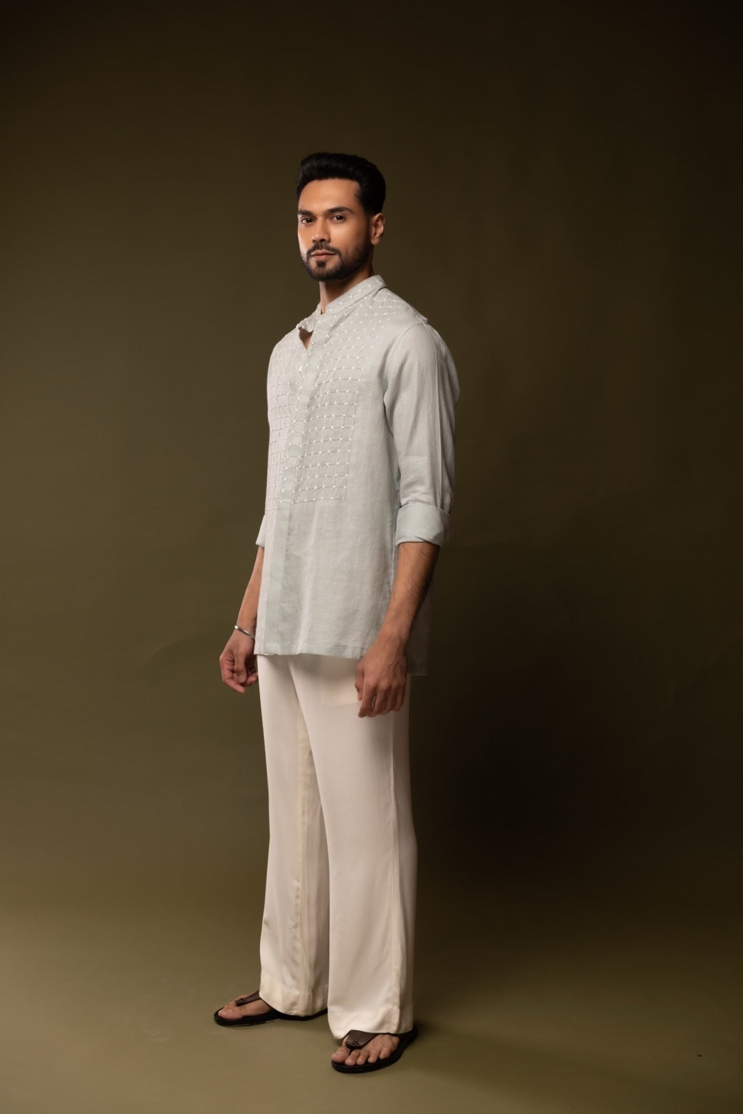 Chessboard Linen Shirt