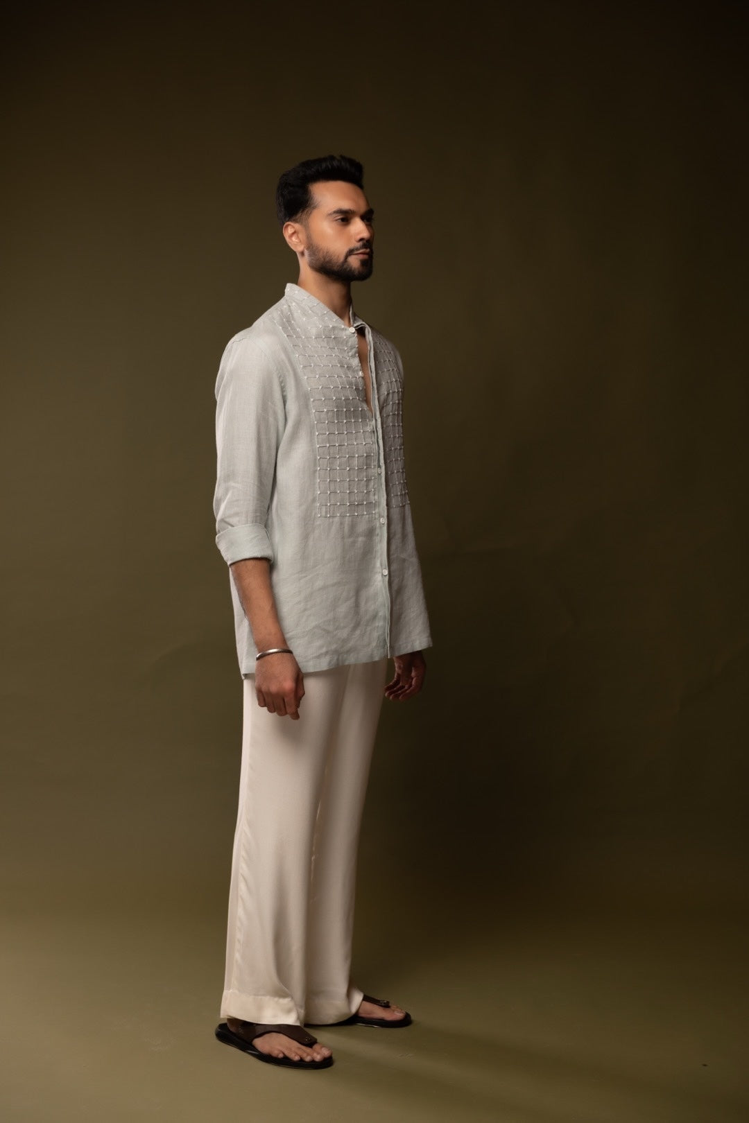 Chessboard Linen Shirt
