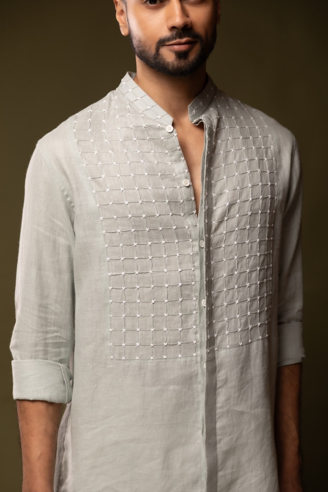 Chessboard Linen Shirt