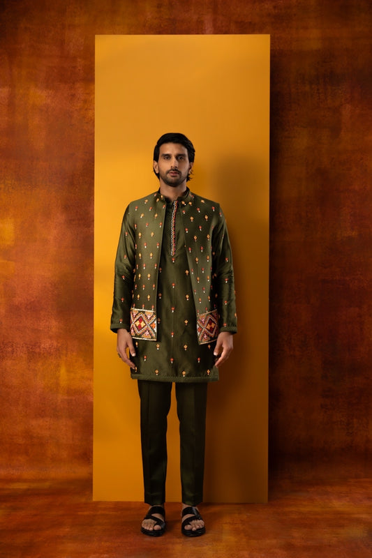 Patola Kurta Bandi Set